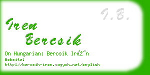 iren bercsik business card